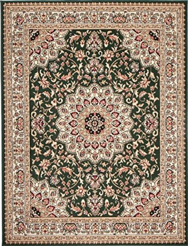 Carpeto Teppich Wohnzimmer 100x200cm Grün Orientalisch Traditionell Weich