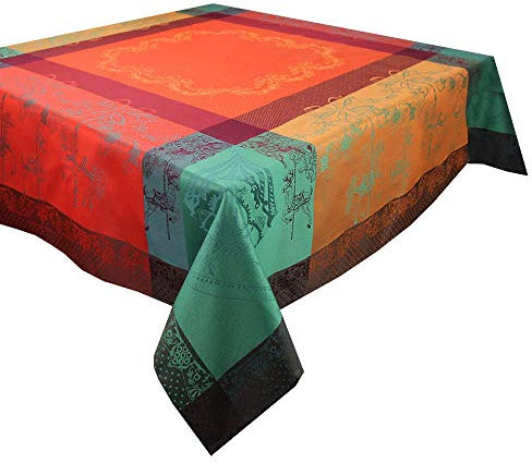 Garnier Thiebaut Carrousel Noel Tischdecke, 304,8 x 69, Mehrfarbig
