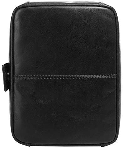 X-ZONE Kulturtasche Echt Leder Herren | Vintage Necessaire | aufklappbare Kosmetiktasche | Travel Kit mit Meshfächern | 020090