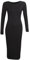 Candid Styles New Womens Ladies Summer Long Sleeve Stretch Plain Bodycon Midi Maxi Dress 8-26, S/M 8-10, Black