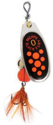 Cuillers Black Fury Mouches Truites Perches Carnassiers (Orange, 0/2 g)