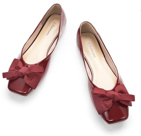 C.Paravano Damen Schuhe Ballerinas Damen Flache Schuhe Für Damen Ballerinas Damen Elegant (Rot,41)