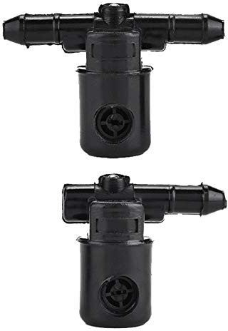 KIMISS 2Pcs Auto Scheibenwischer Unterlegscheiben Düsen, schwarz 12782509 Scheibenwischer Waschdüsen für Astra G + H/Corsa C + D.