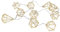 levandeo 10er Lichterkette LEDs Metall Gold Diamant Licht Beleuchtung batteriebetrieben Wohnen Deko Girlande