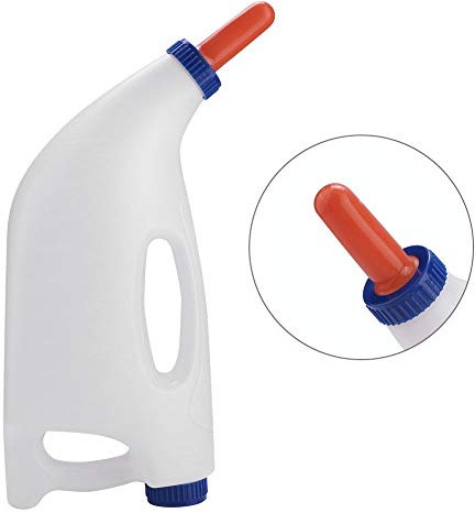 CHICIRIS Plastic Calf Milk Bottle, With Handle thickened 4L Calf Milk Feeder, Farm for Cattle household Calf
