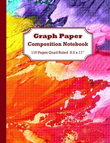 Graph Paper Composition Notebook: Grid Paper (5 squares per inch) | Quad Ruled 5x5 Grid Paper for Math & Science Students 8.5 x 11
