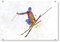 artboxONE Acrylglasbild 120x80 cm Abstrakt Female Skier in Watercolor - Bild Sport Mountain Skier