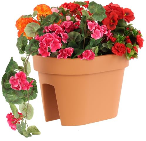 botle Jardinière de Balcon Ovale en Terre Cuite 39,5 cm 12,3 l