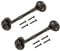 TERF® 150mm Heavy Duty Antique Black Cabin Door Hook and Eye Lock 150mm (6 inch) Cabinet Latch Catch including Fixing Screw For Door Gate Window Closet Shed Latch - Pack of 2