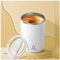 FOXNSK Tasse à Agitation Automatique, Mug Melangeur Électrique Magnetic Stirring Cup Rechargeable Mug Automatique Automatique Tasse a Cafe Tournant Maison Bureau Voyager MUG Auto MÉLANGEUR (D-Blanc)