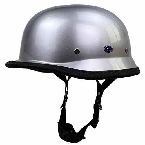 Casque Mode Tête Mort Retro Jet Moto Casque Bol ECE Homologué Demi-Casques avec Boucle Dégagement Rapide Homme Femme Ouverte Casque,Adapté À La Conduite en Extérieur 5,XL:61-62CM