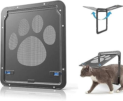 TIIFFY Pet Flap for Fly Screen Door Cat Flap Fly Screen with Magnetic Closure Easy Installation Dog Door for Cats/Dogs (Size : 24cm*29cm)
