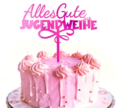 Jugendweihe Kuchendekoration Acryl Jugendweihe Tortenstecker Rosa Jugendweihe Deko Junge Mädchen Geburtstag Cake Topper