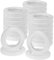 Kinsinder 32 anelli con occhielli per tende, rotondi in plastica, diametro interno 40 mm, anelli fai da te per tende da finestra e doccia (bianco)