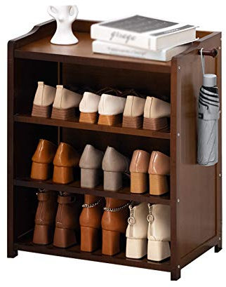HWSY Regal Schuhregal Bambus 4-stufiger Zaun Schmale Aufbewahrungsanordnung Schlafsaal Wohnzimmer Lounge Flur Schlafzimmer (Size : 52X28X63CM) Interesting