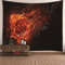 Tapestry Red, Boho Wandteppich Polyester Feuerblume Wandteppich Wanddeko Vintage 350x256cm