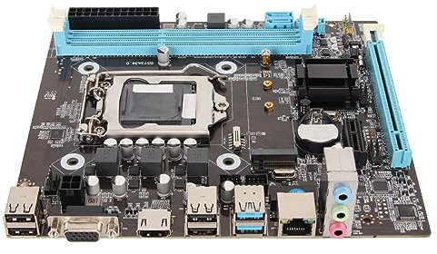 Vikye Micro ATX PC Motherboard, H81 Gaming Motherboard, Dual Channel DDR3, M.2 NVMe NGFF6Gb/s PCIe Slot, LGA 1150, for Intel 4th Generation