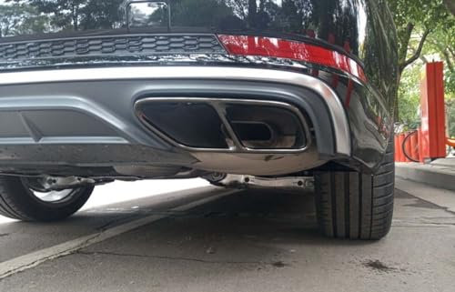 Auto-Auspuff-Endrohr-Abdeckungsverkleidung für Audi A4 B9 sedan 2019, Auspuffblenden-Dekorationszubehör,B Black