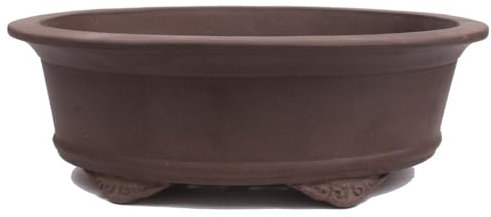 generisch Bonsai - Schale oval 49 x 39 x 16,5 cm, unglasiert, braun, frostfest 40600