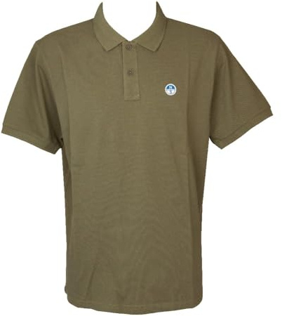 NORTH SAILS Herren Poloshirt Kurzarm mit Kragen und Knöpfen Artikel 692451 Basic Polo Kurzarm, 0441 Dusty Olive, L