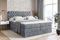 ALTDECOR Boxspringbett mit Matratze und Lattenrost, Topper, Polsterbett mit Bettkasten, Bett mit Stauraum H3- und H4- Matratze, Doppelbett, Springboxbett - BOXI8 King - 180x200 - Grau Samt