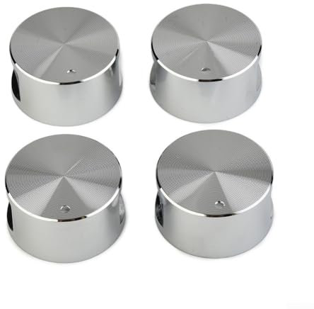 4Pcs Gas Stove Knob, Zinc Alloy Round Knob Kitchen Accessories Switch for Kitchen Stove Gas Stove Oven Electric Stove