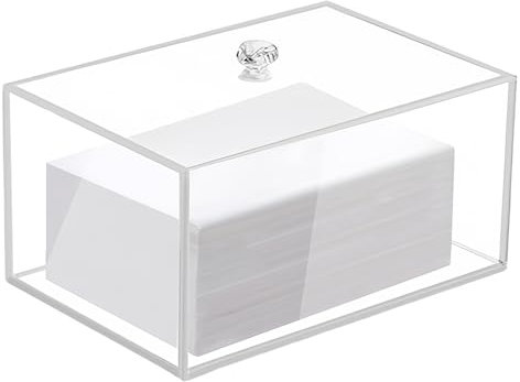 MAFKL Acryl Trocknertücherbehälter mit Deckel: Transparent Waschmittel Aufbewahrung, Waschmittel Pod Aufbewahrung, Waschmittel Organizer für Trocknerbälle, Wäschepads, Kleiderklammern