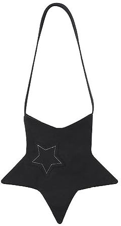 Yjcnelcr Modische Damen-Umhängetasche, niedlicher Stern, Umhängetasche, Cartoon-Mädchen, einfarbig, Geldbörse, Handtasche, lässig, niedlich, Crossbody-Tasche, Damen-Umhängetasche, sternförmige