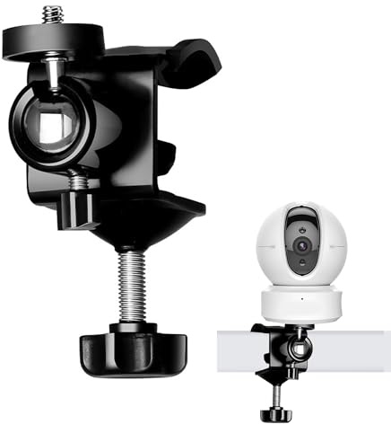 xiruiubao Kamera Wandhalterung, Klemmhalter Metall Überwachungskamera Halterung mit 1/4 Schraubenloch, 360 Grad Verstellbare Kamera Halterung für Outdoor/Indoor Home Security-Kamerasystem