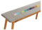 Stuhlkissen Mit Bändern, Sitzkissen Gartenstuhl Outdoor, Bankkissen, Gartenbank Kissen Bankauflage, Sitzauflage Bank Rutschfeste Sitzpolster Bank Für Indoor Fenster Terrasse e3(Light Gray,140x45 cm 55