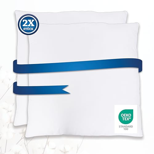 Halley Bedding Cojín de microfibra 3D premium, 100% algodón, 50 x 70 cm, juego de 2 unidades (relleno de 650 g), ergonómicas y de apoyo, comodidad para el cuello y la columna vertebral, transpirable y
