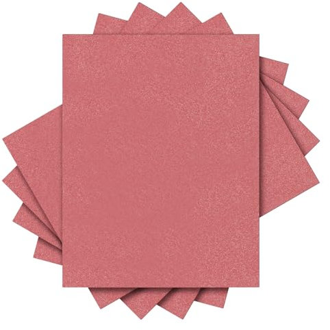 sourcing map 5PCS Glitter HTV Heat Transfer Vinyl Sheets, 12 x 10 Inch Water Pink Glitter Iron on Vinyl for T-Shirts DIY Heat Vinyl Design Easy to Cut & Weed
