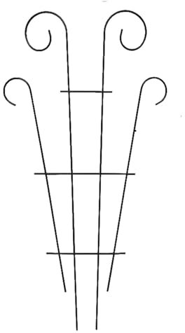 Lot de 2 grilles de jardin solides et stables en métal pour d'intérieur, fleurs, lierre