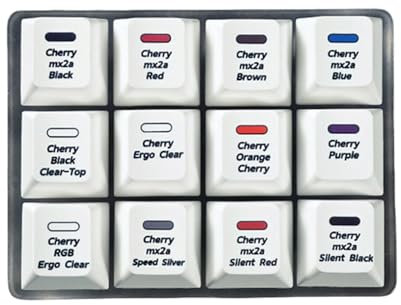 JSGHGDF Small Keyboard Cherrys MX Switching Tester Switching Sampler Mechanical Keyboards Testing Tool with Keycap