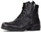 OSSTONE Western Stivali Cowboy Chukka Biker Boots Nero Retro Maschio Mens Motociclo Botas Cerniera su in Pelle Vitello retrò Stile Uomo Stivali Caviglia Boots OS-5008-8-E,US10, EU43