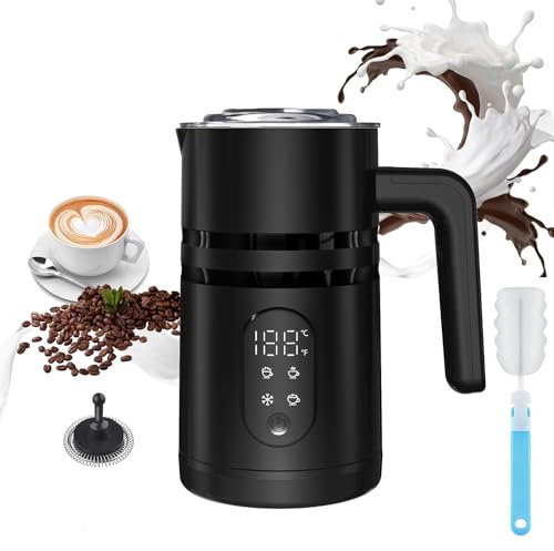 YIWEOG MF06 Schiumatore elettrico per latte con 4 modalità, schiuma calda e fredda, visualizzazione della temperatura di riscaldamento, spegnimento automatico, macchina per cioccolata calda multifunzi