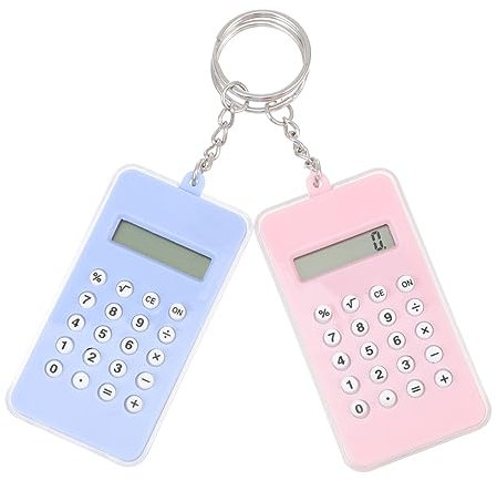 OSALADI 2 Stücke Taschenrechner Schlüsselanhänger Mode Wissenschaftliche Mini Schlüsselanhänger für Studenten Entzückende Hängende Verzierung