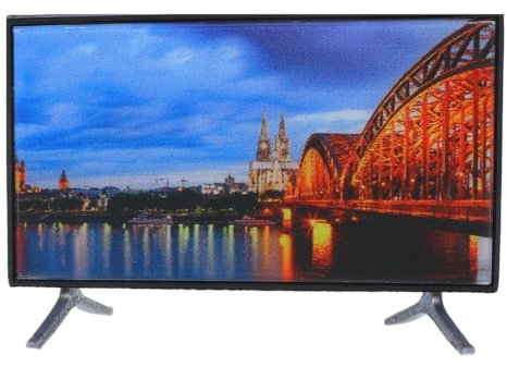 Amosfun Mini-TV Puppenhaus Zubehör Puppenhaus Accessoires Fernseher Mini TV Zubehör Puppenhaus TV Spielzeugmöbel Puppenhausdekoration Puppenhaus-Mikrolandschaft TV- pla （Schwarzer Bildschirm）