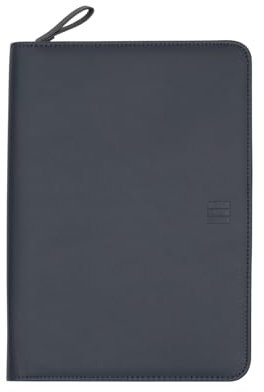 Finocam - A5 Dokumentenmappe NOPAL - Marineblau | Dokumentenmappe mit Reißverschluss - Innentasche für Tablet | Notizblockmappe | Dokumentenmappe aus BIOMATERIAL - AUF KAKTUSBASIS