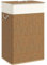 HOMCOM Cesto de Ropa Sucia con Tapa 72L Cesta Colada de Bambú con Bolsa Interior Extraíble y Asas para Lavandería Dormitorio 40x30x60 cm Marrón