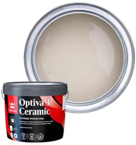 TIKKURILA Optiva 3 - Durable Super Flat Matt Paint For Walls & Ceilings - Zero VOC, Scrubbable, Easy To Clean (Mulberry H484, 3 Liters)