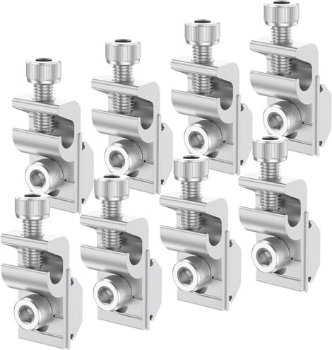 8Pcs Earth Clamp Reusable Solar Panel Grounding Clip Weather Resistant Solar Grounding Wire Clamp for PV Module Photovoltaic Support