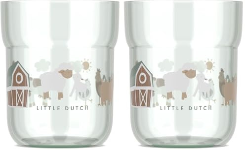 Mepal - Kinderbecher Mio Little Dutch - Becher für Kinder - Kinderbecher ab 9 Monaten - Spülmaschinengeeignet - BPA-frei - 250 ml - Little Farm (Packung mit 2)
