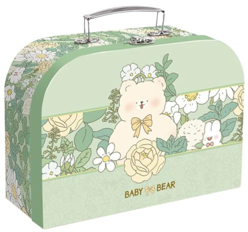 OSOLADY Valise en papier décorative réutilisable couleur rose pale pour rangement léger de bonbons dans chambre de rangement et mariage