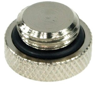Phobya Verschlussschraube G1/4 Zoll - gerändelt - Hochprofil - Silver Wasserkühlung Anschlüsse