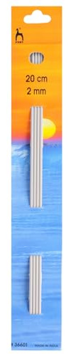 Knitting Needles 20cm Pk4 2.00mm [Aluminium]