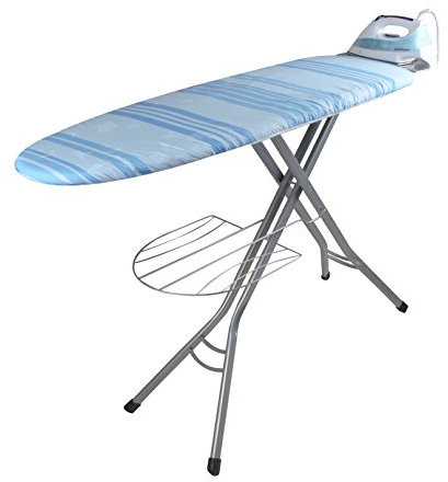 Orbegozo TP3000 Planche à Repasser, fabriquée en Maille d'acier, revêtement en Coton, Support pour centres de Repassage, Noir, 122 x 38 cm