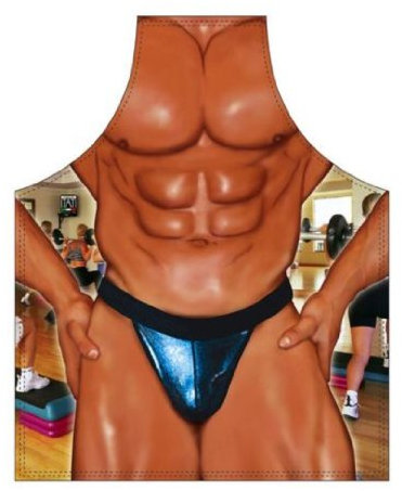 Fun Schürze Mr. Fitness Bodybuilder Macho Muskeln NEU Fittnesstudio 29633