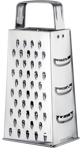 Tescoma Rallador de Acero Inoxidable, 4 Caras, tamaño Grande, Variado, Youth Large / 11-13