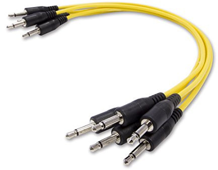 KORG MS-CABLE-YL Patch Cable Set, Pack of 5, Yellow